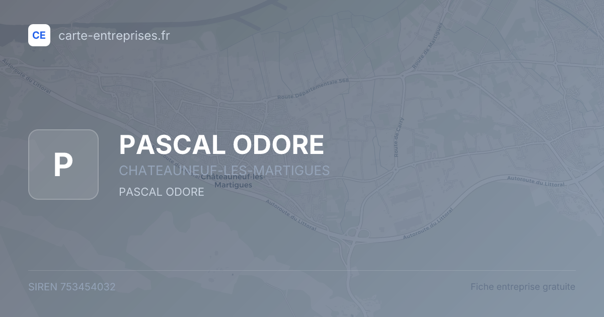 PASCAL ODORE — 753454032 — fiche entreprise
