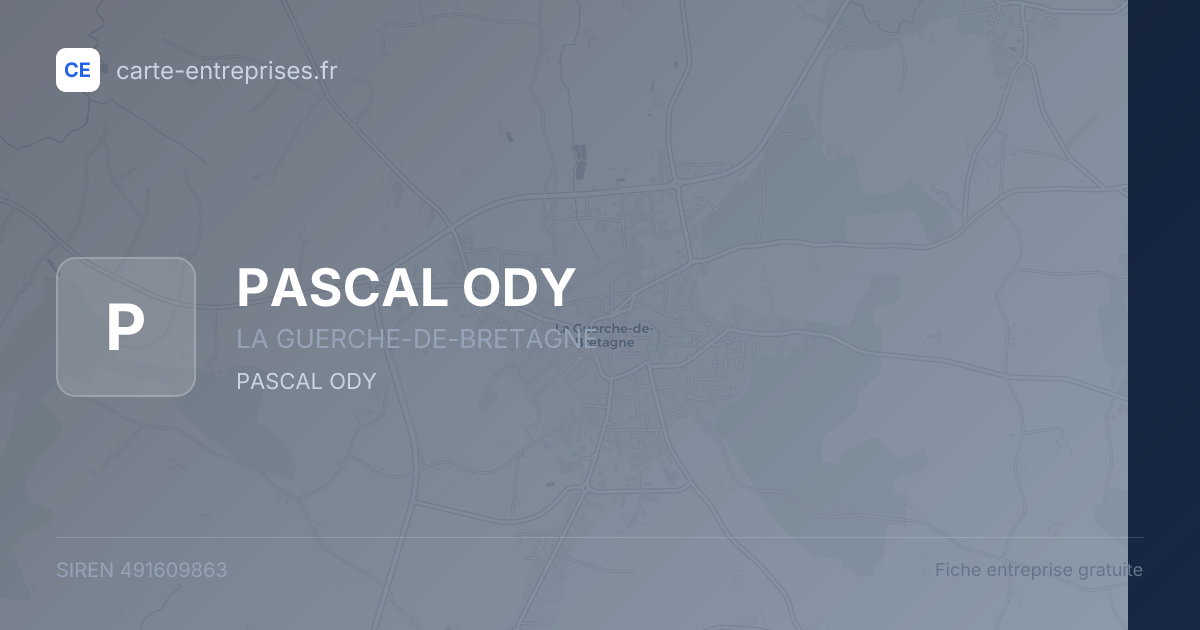 PASCAL ODY — 491609863 — fiche entreprise