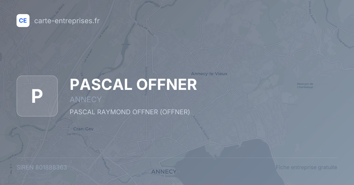 PASCAL OFFNER — 801888363 — fiche entreprise