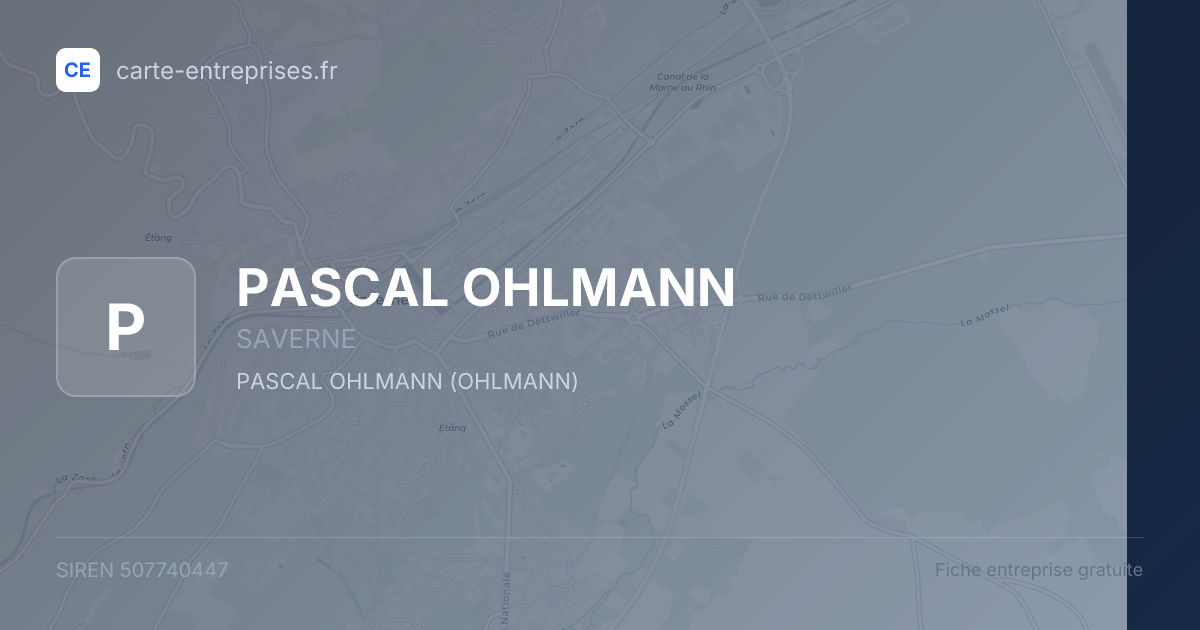 PASCAL OHLMANN — 507740447 — fiche entreprise