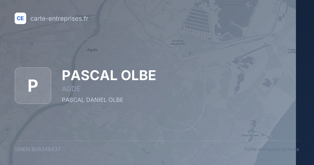 PASCAL OLBE — 808348437 — fiche entreprise