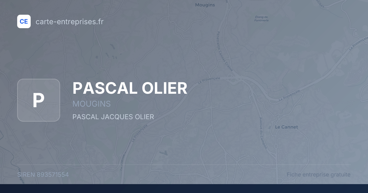 PASCAL OLIER — 893571554 — fiche entreprise