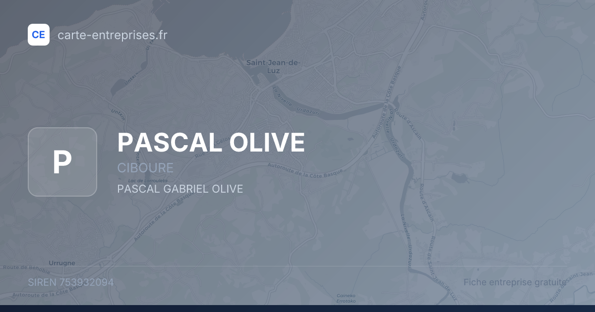 PASCAL OLIVE — 753932094 — fiche entreprise