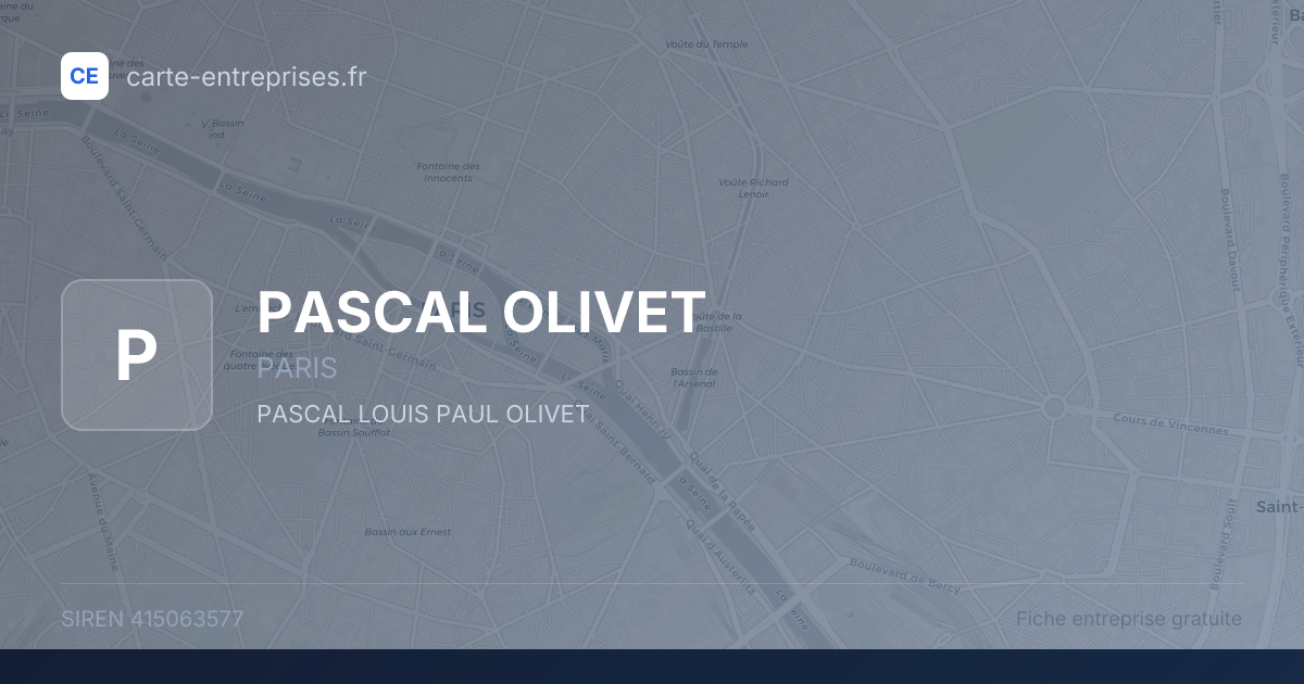 PASCAL OLIVET — 415063577 — fiche entreprise