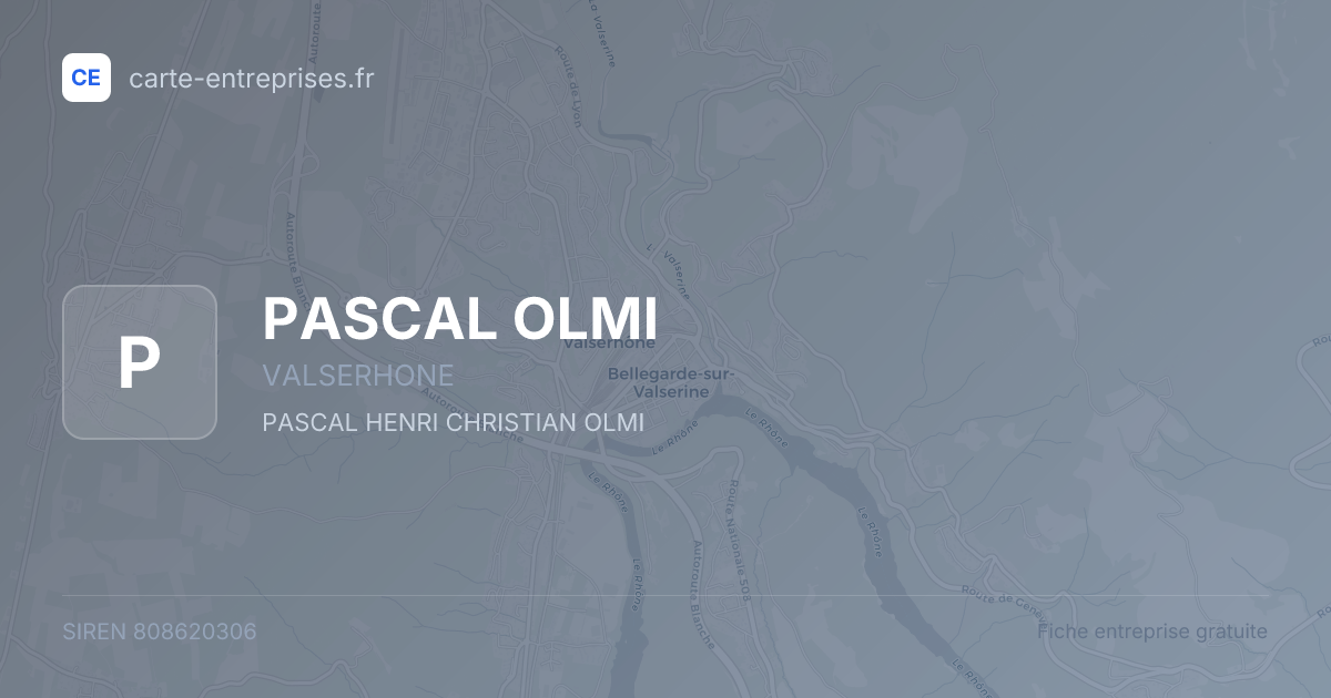 PASCAL OLMI — 808620306 — fiche entreprise