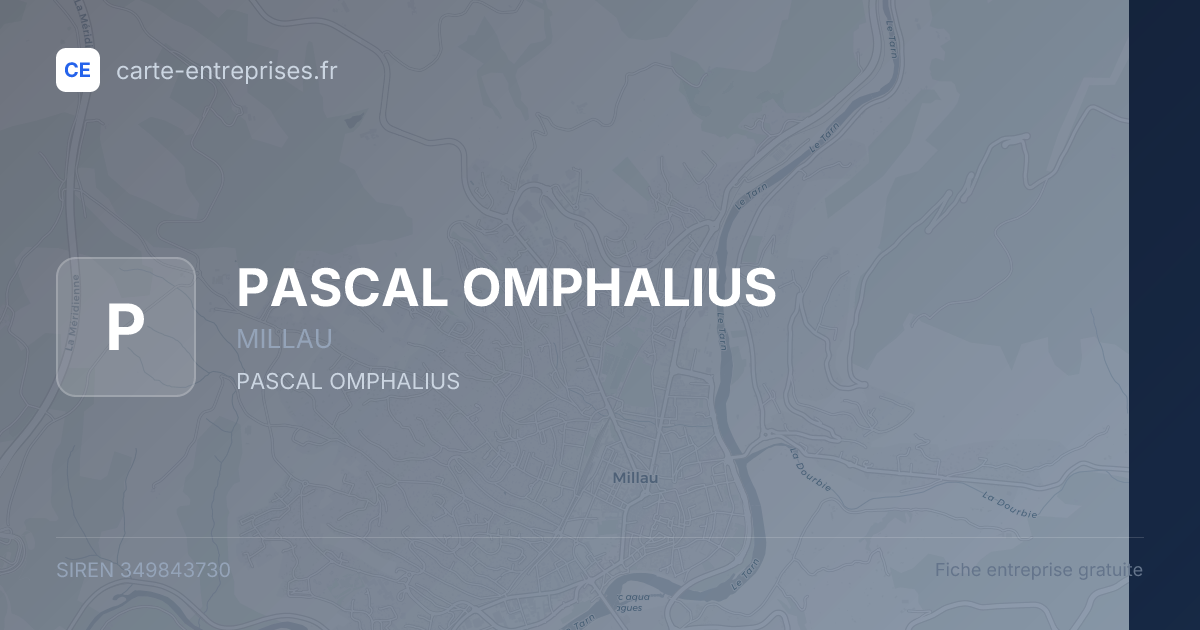 PASCAL OMPHALIUS — 349843730 — fiche entreprise