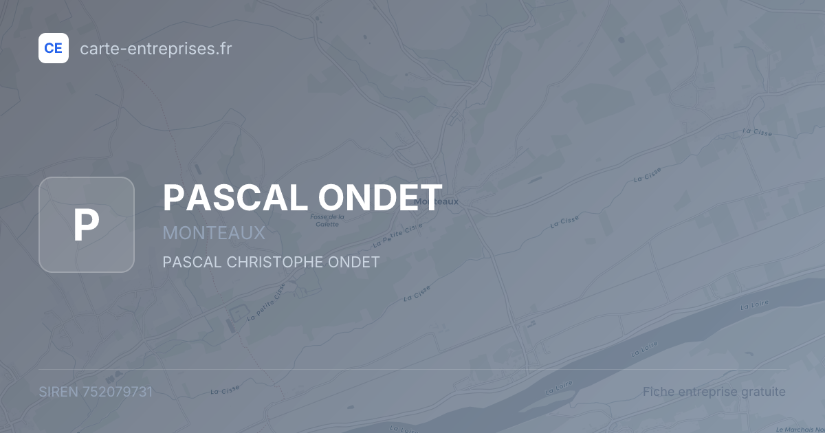 PASCAL ONDET — 752079731 — fiche entreprise