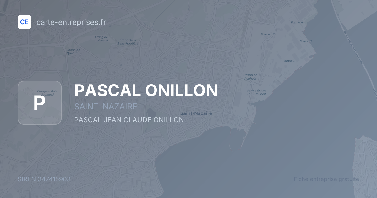 PASCAL ONILLON — 347415903 — fiche entreprise