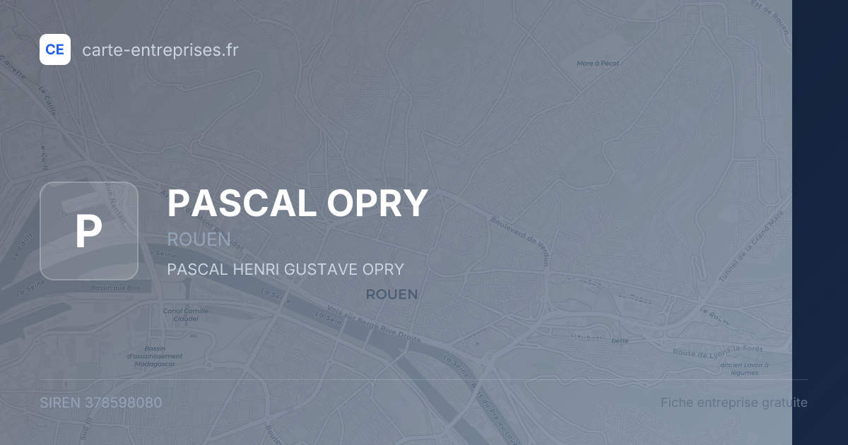 PASCAL OPRY — 378598080 — fiche entreprise