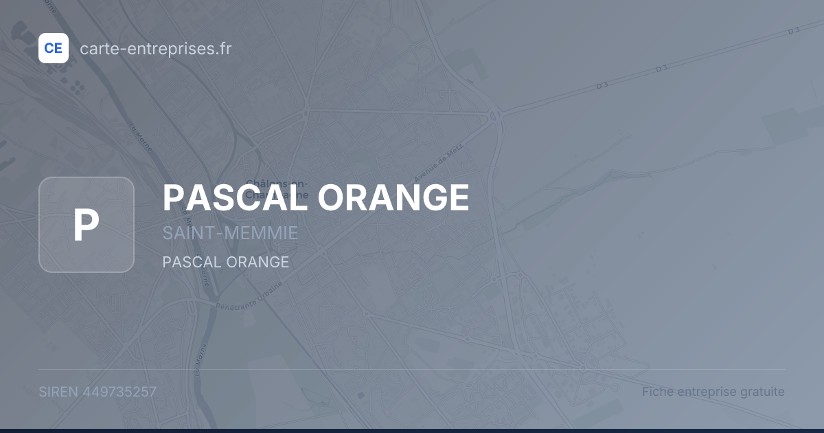 PASCAL ORANGE — 449735257 — fiche entreprise