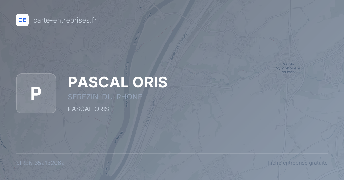 PASCAL ORIS — 352132062 — fiche entreprise