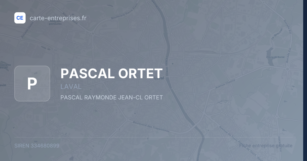 PASCAL ORTET — 334680899 — fiche entreprise