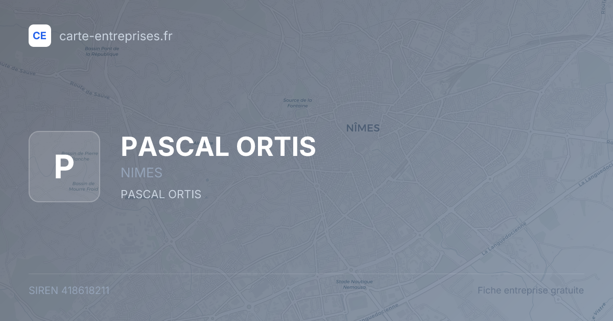 PASCAL ORTIS — 418618211 — fiche entreprise