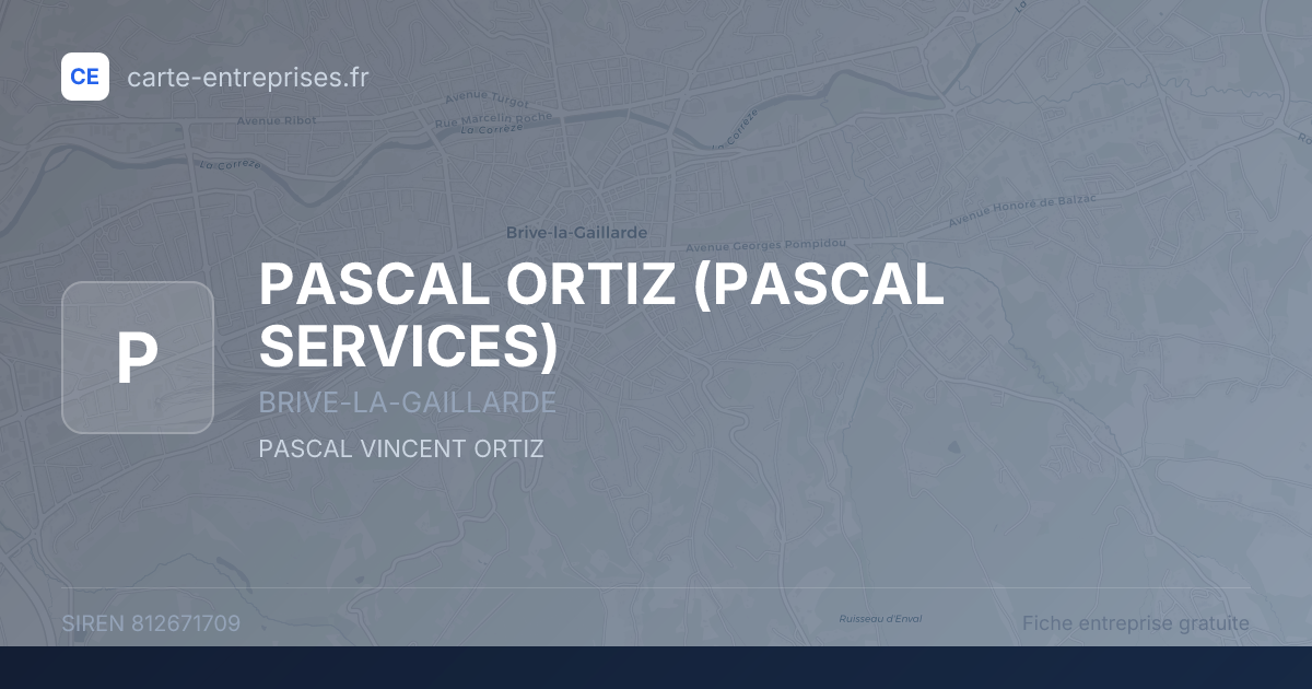 PASCAL ORTIZ (PASCAL SERVICES) — 812671709 — fiche entreprise