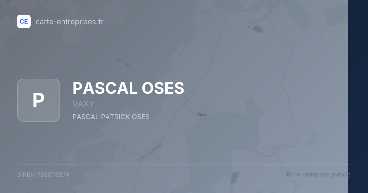 PASCAL OSES — 788878874 — fiche entreprise