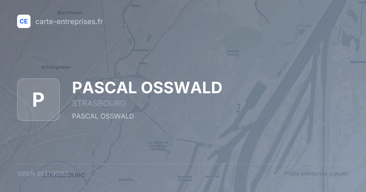 PASCAL OSSWALD — 393795182 — fiche entreprise