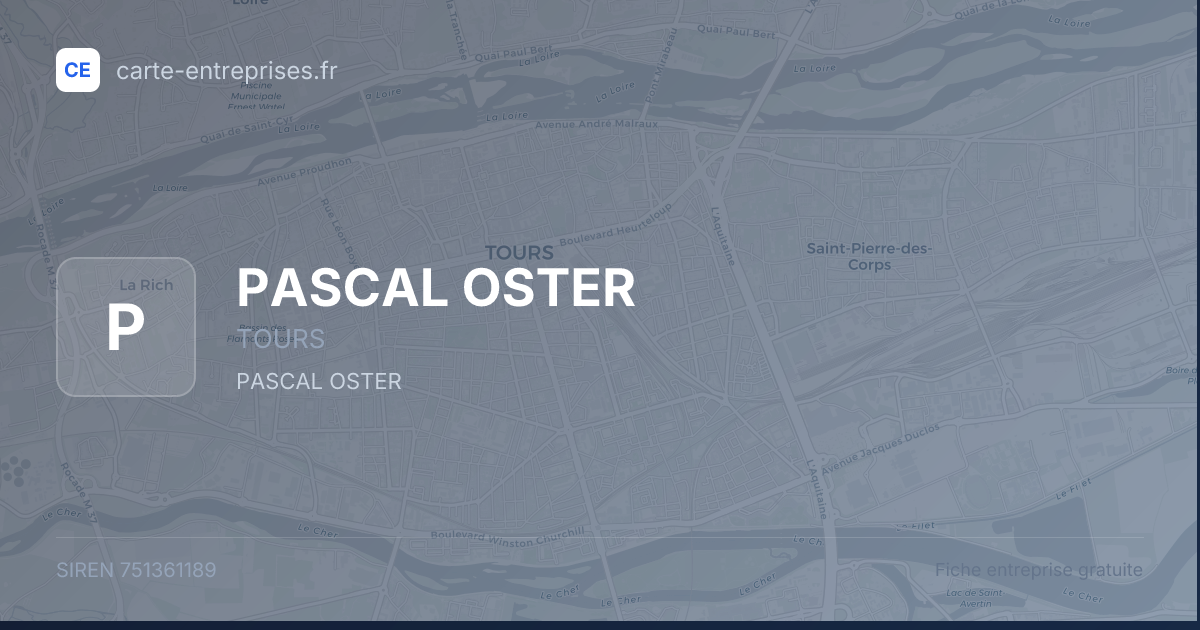 PASCAL OSTER — 751361189 — fiche entreprise