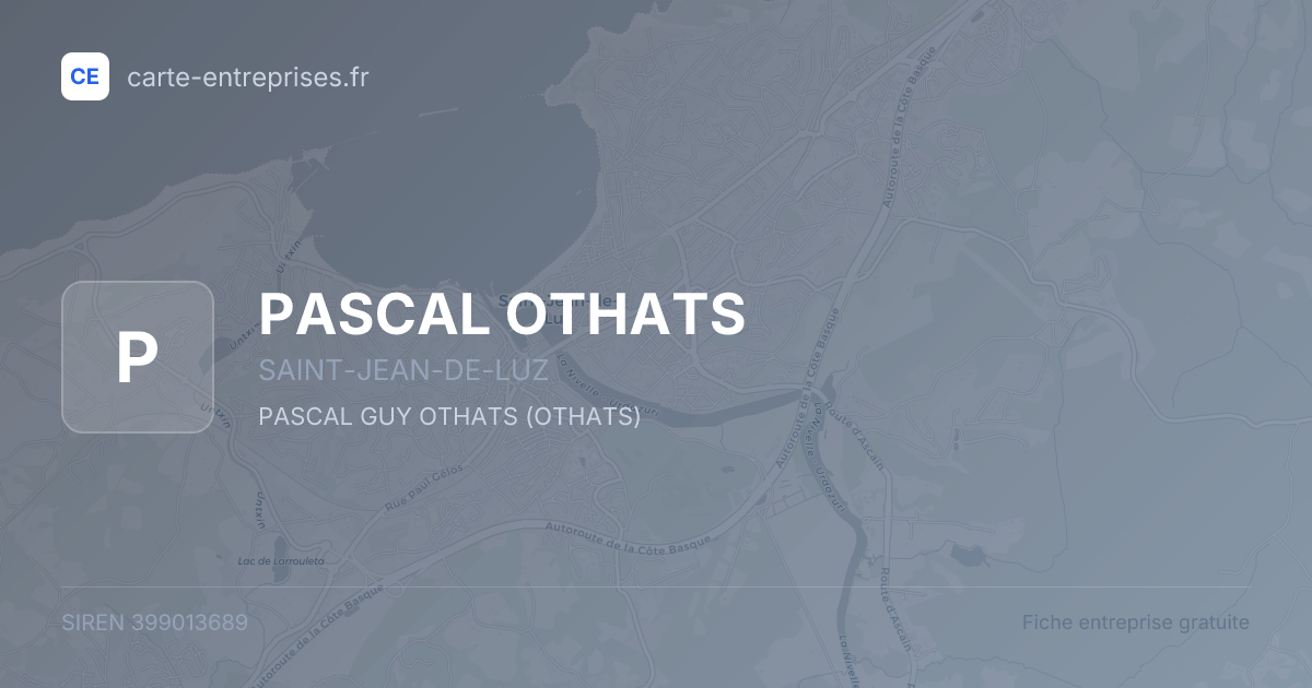 PASCAL OTHATS — 399013689 — fiche entreprise