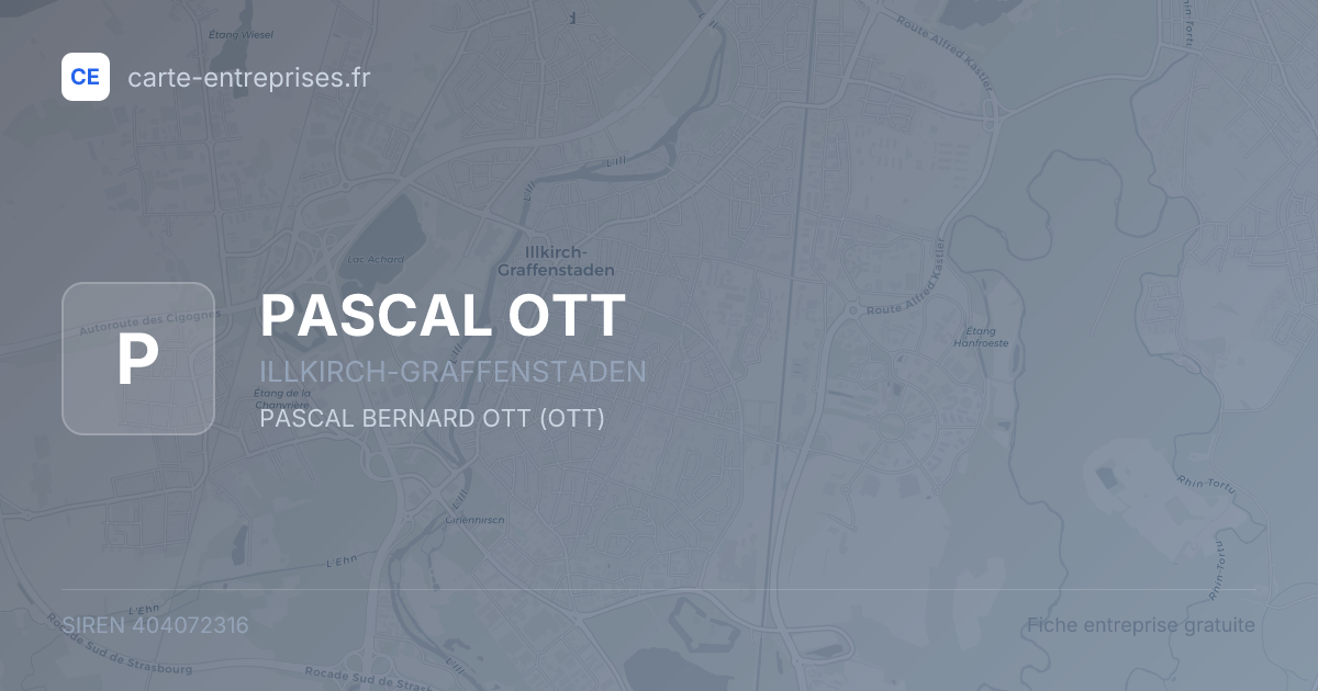 PASCAL OTT — 404072316 — fiche entreprise
