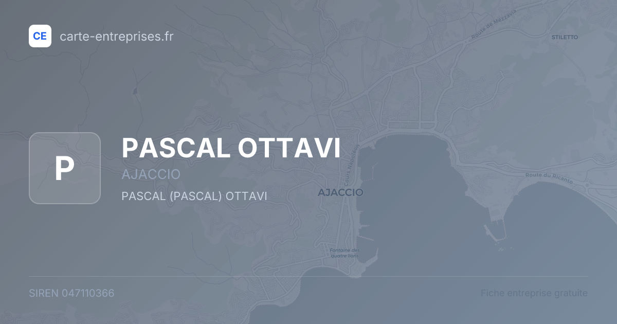 PASCAL OTTAVI — 047110366 — fiche entreprise