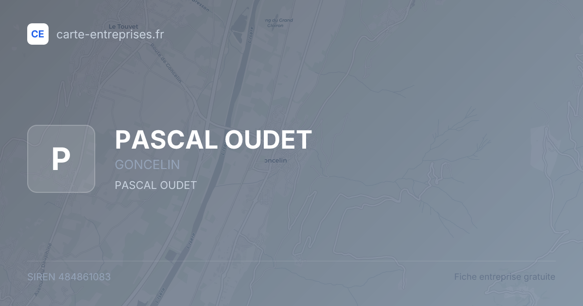PASCAL OUDET — 484861083 — fiche entreprise