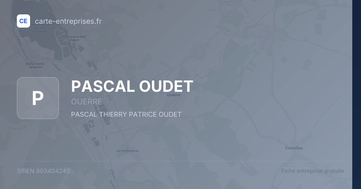 PASCAL OUDET — 803404243 — fiche entreprise