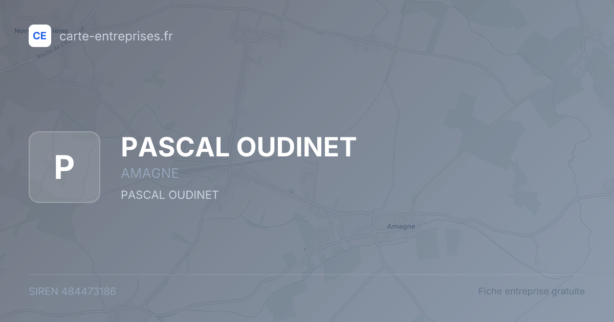 PASCAL OUDINET — 484473186 — fiche entreprise