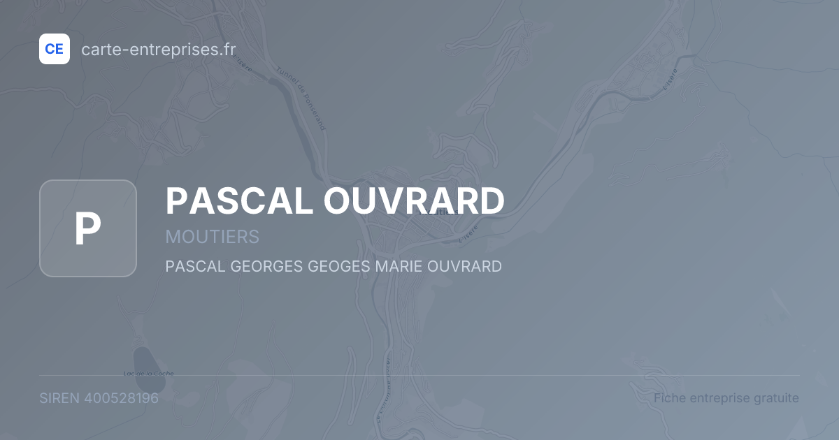 PASCAL OUVRARD — 400528196 — fiche entreprise