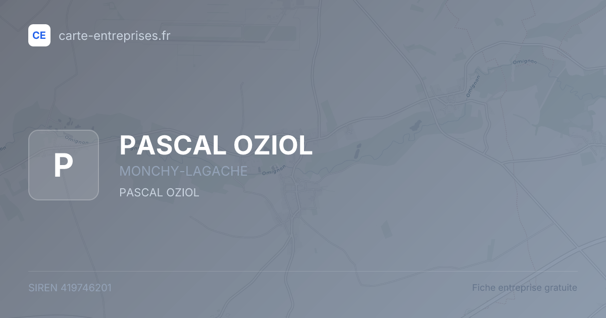 PASCAL OZIOL — 419746201 — fiche entreprise