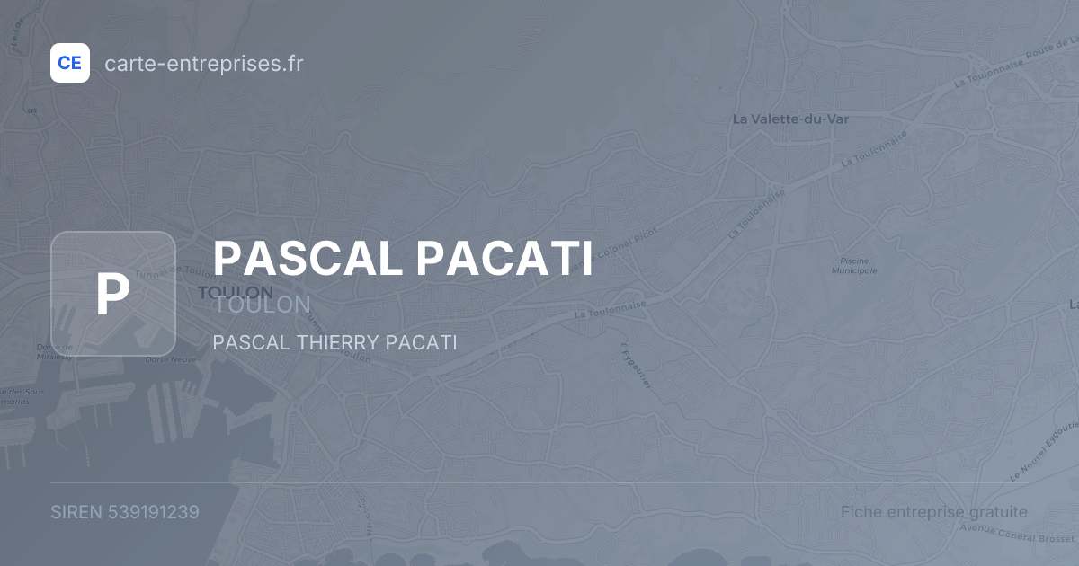 PASCAL PACATI — 539191239 — fiche entreprise