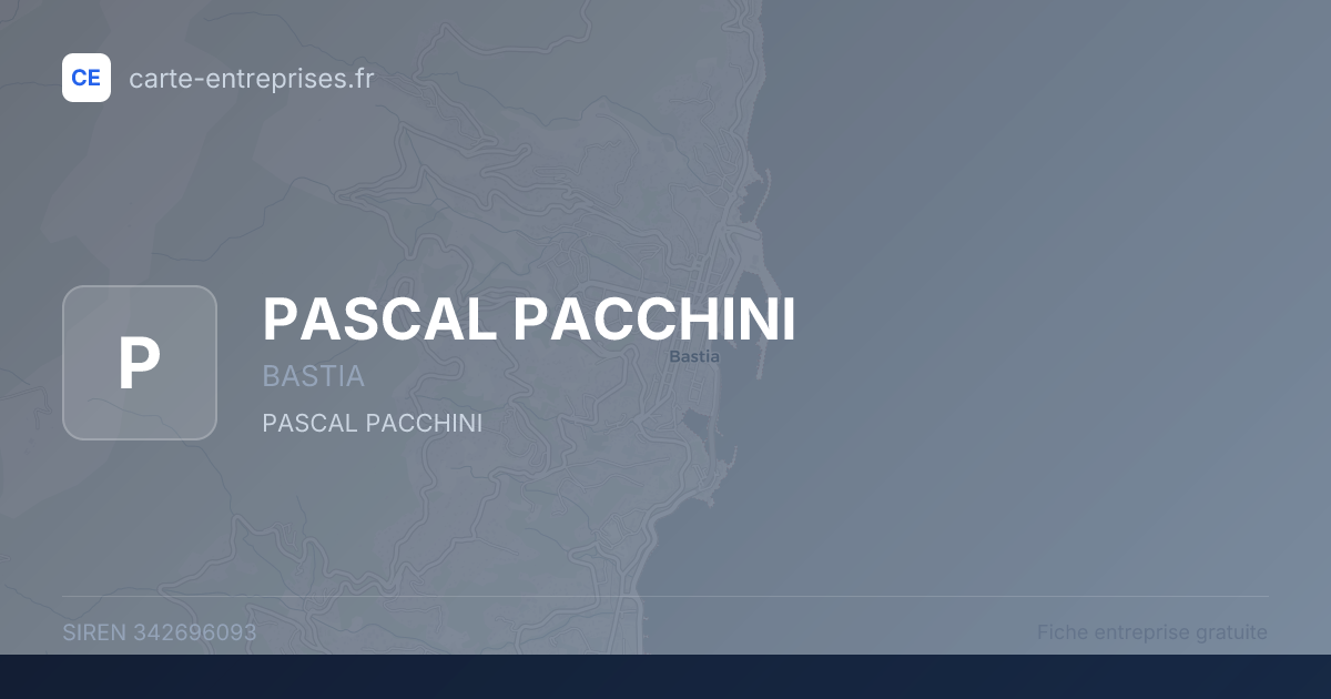 PASCAL PACCHINI — 342696093 — fiche entreprise