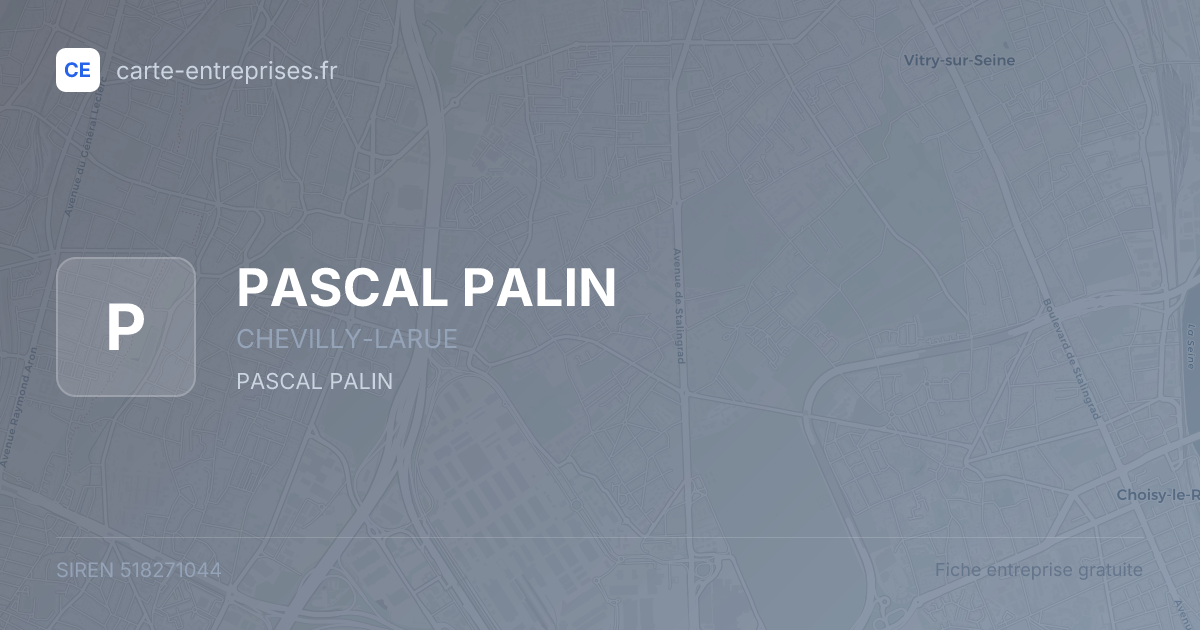 PASCAL PALIN — 518271044 — fiche entreprise