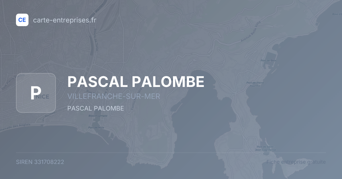 PASCAL PALOMBE — 331708222 — fiche entreprise