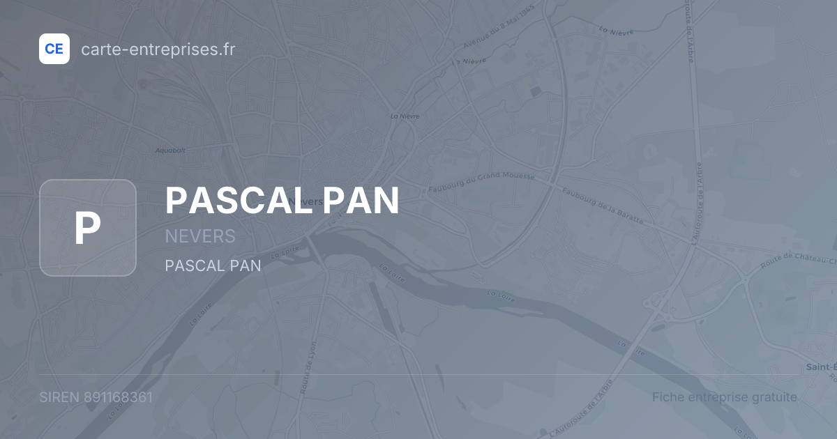 PASCAL PAN — 891168361 — fiche entreprise