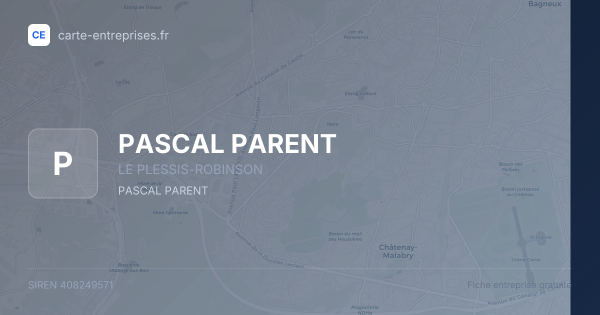 PASCAL PARENT — 408249571 — fiche entreprise