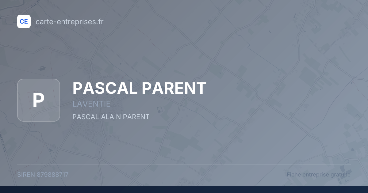 PASCAL PARENT — 879888717 — fiche entreprise