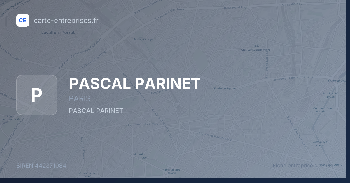 PASCAL PARINET — 442371084 — fiche entreprise