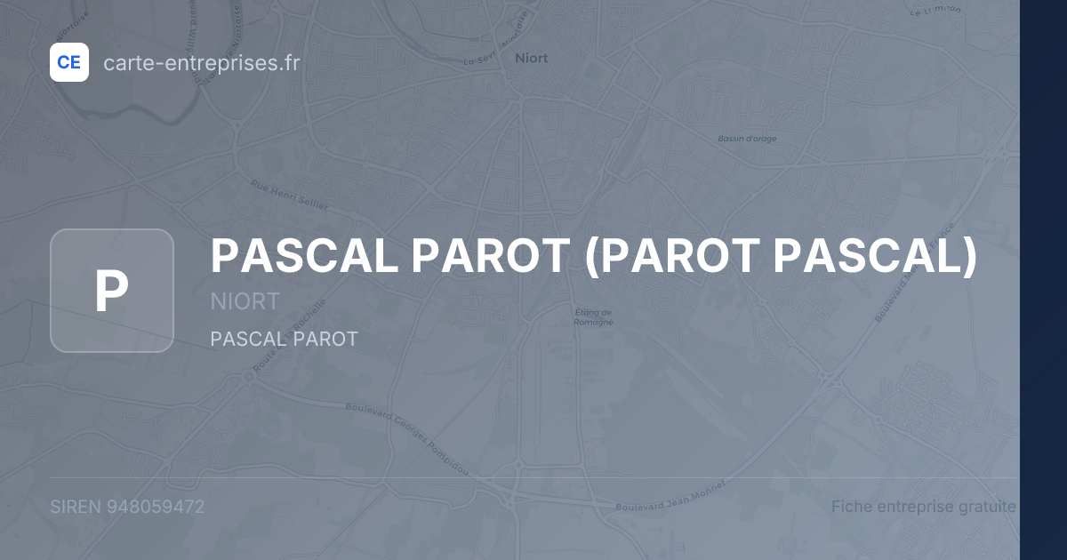 PASCAL PAROT (PAROT PASCAL) — 948059472 — fiche entreprise