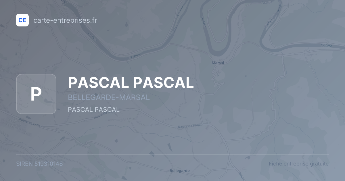 PASCAL PASCAL — 519310148 — fiche entreprise