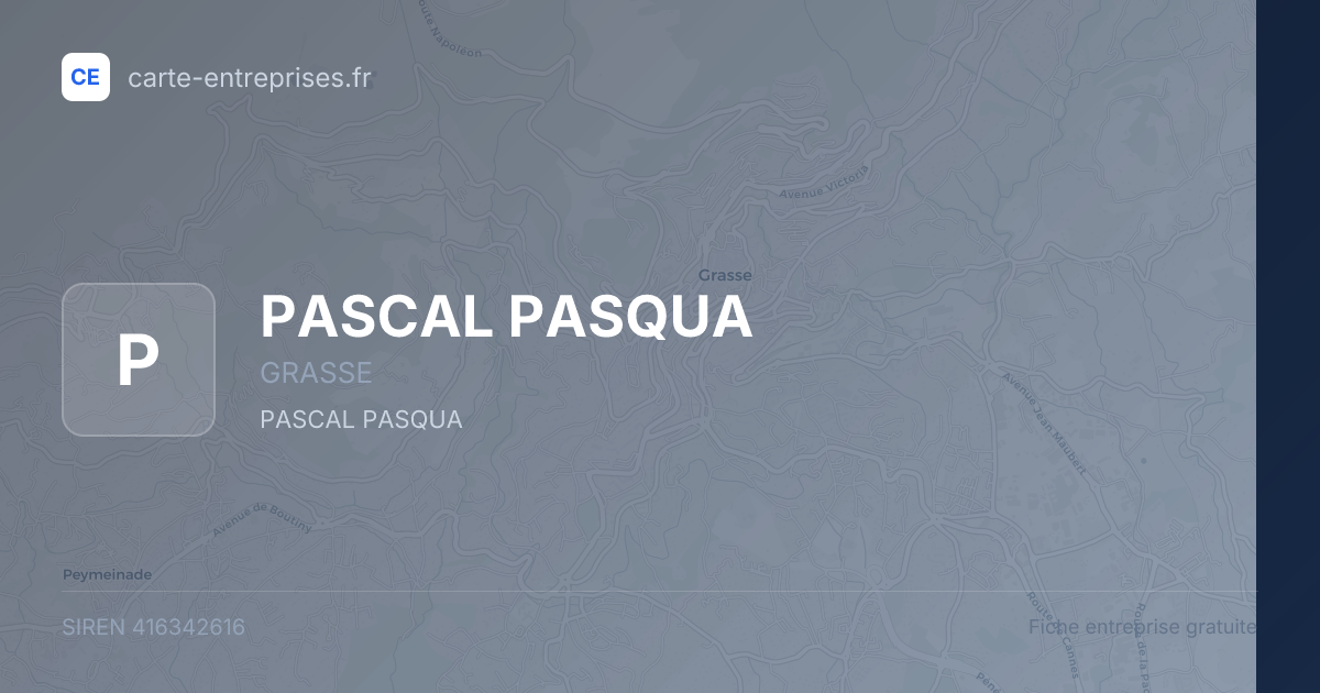 PASCAL PASQUA — 416342616 — fiche entreprise