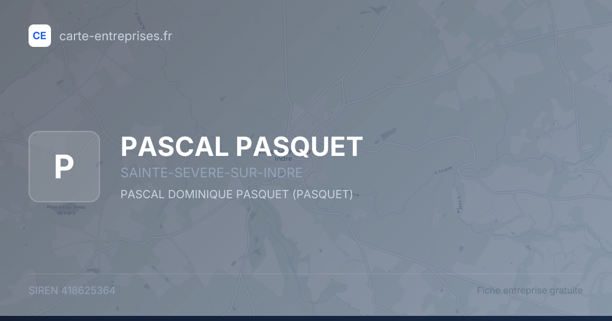 PASCAL PASQUET — 418625364 — fiche entreprise