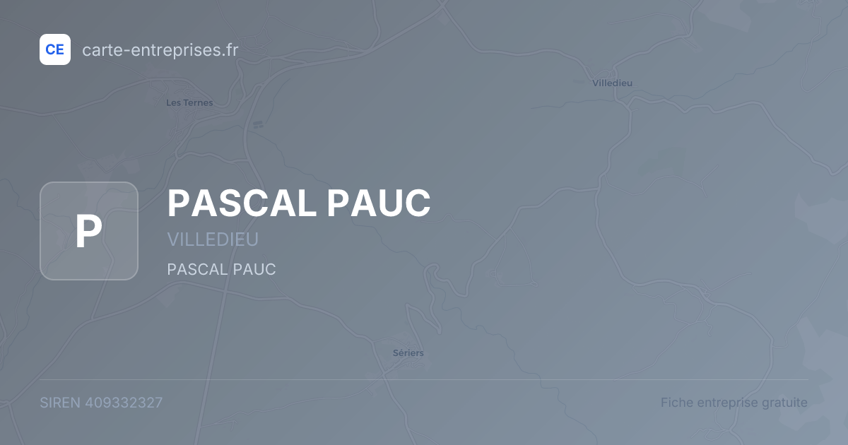 PASCAL PAUC — 409332327 — fiche entreprise