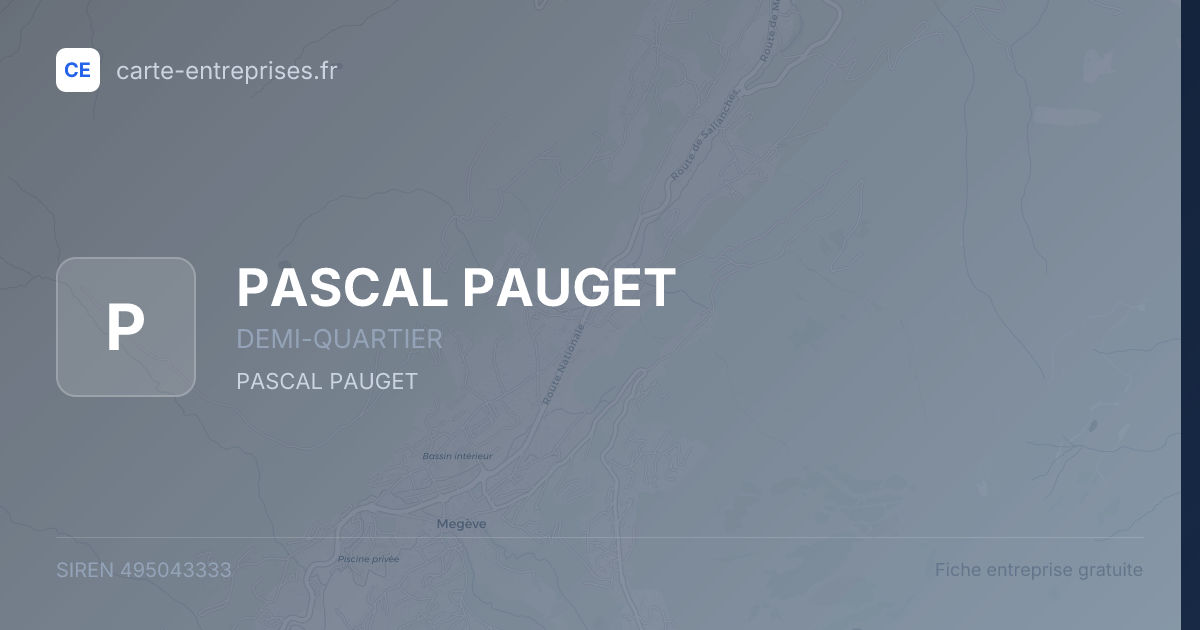 PASCAL PAUGET — 495043333 — fiche entreprise