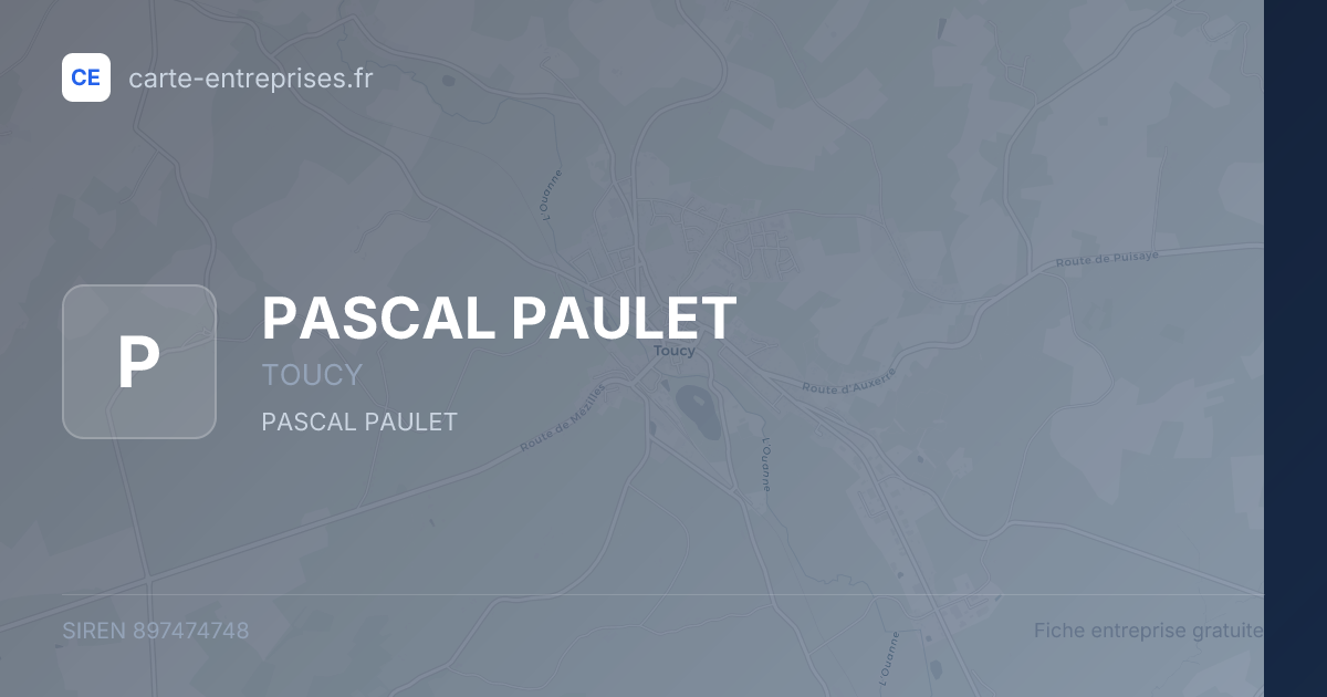 PASCAL PAULET — 897474748 — fiche entreprise