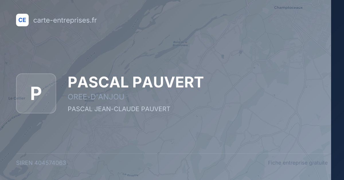 PASCAL PAUVERT — 404574063 — fiche entreprise