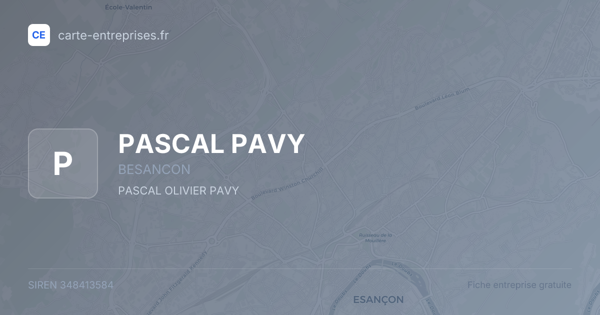 PASCAL PAVY — 348413584 — fiche entreprise