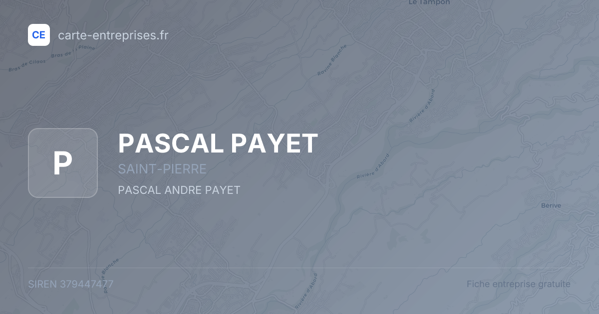 PASCAL PAYET — 379447477 — fiche entreprise