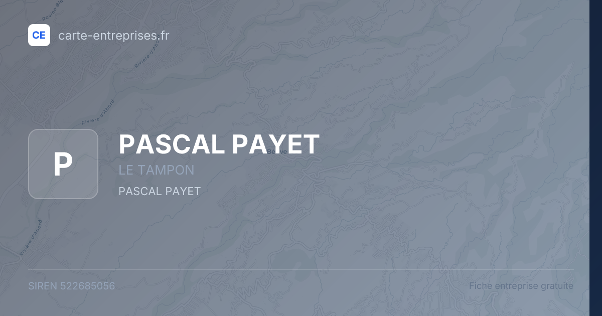 PASCAL PAYET — 522685056 — fiche entreprise