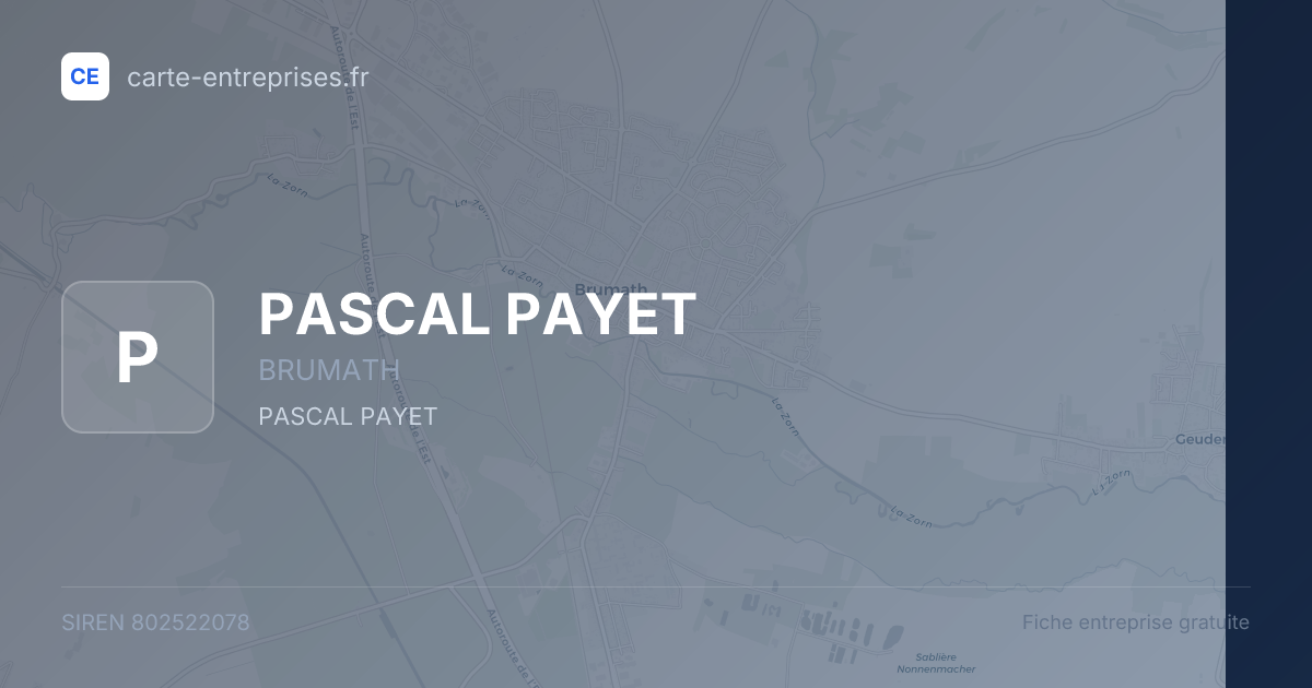PASCAL PAYET — 802522078 — fiche entreprise