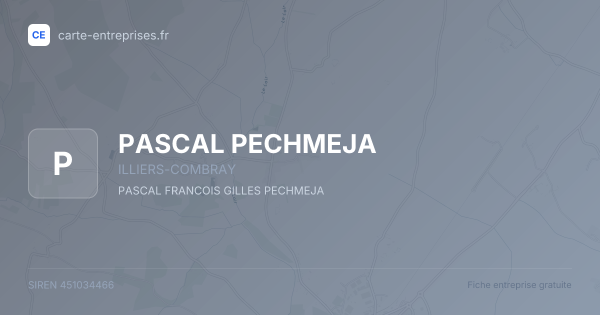 PASCAL PECHMEJA — 451034466 — fiche entreprise